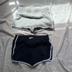 2 Navy and Grey Track shorts cotton